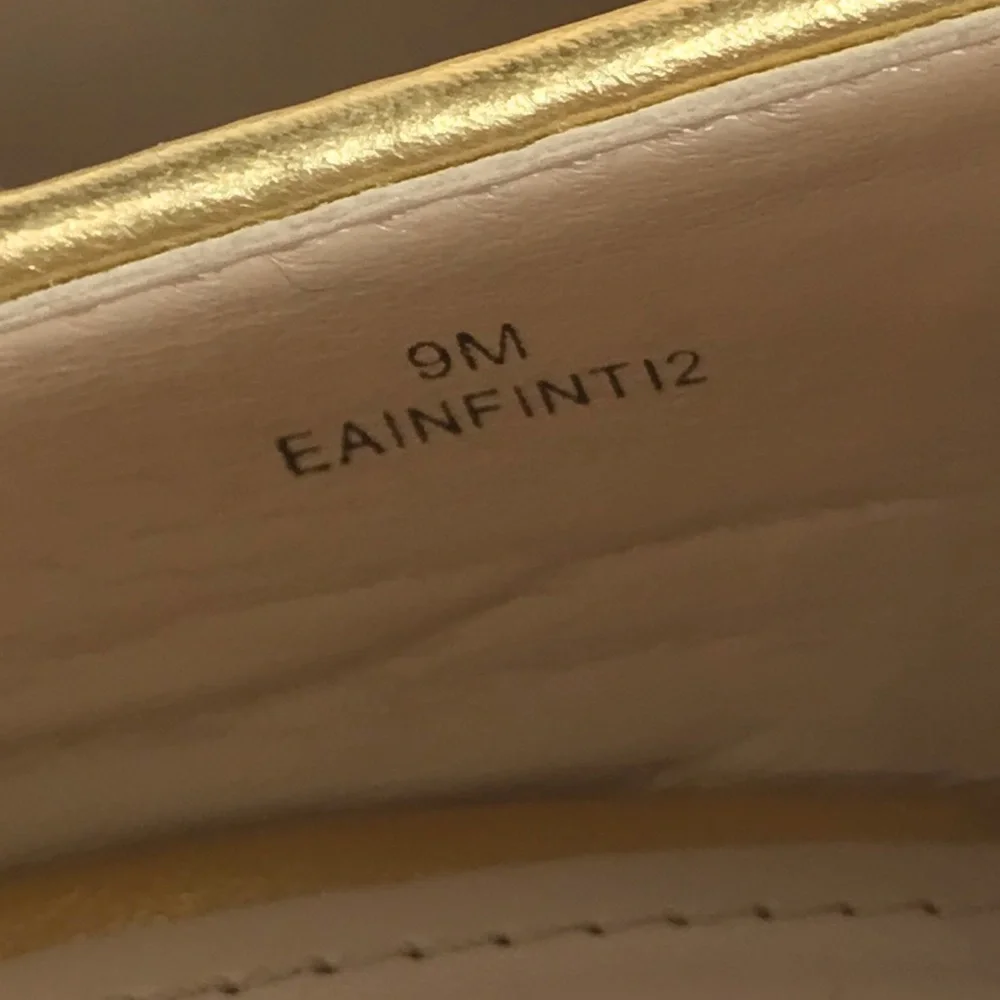 Enzo Angiolini Eainfinti Infinity Black Gold Metallic Cheetah Print Pumps - Picture 15 of 16